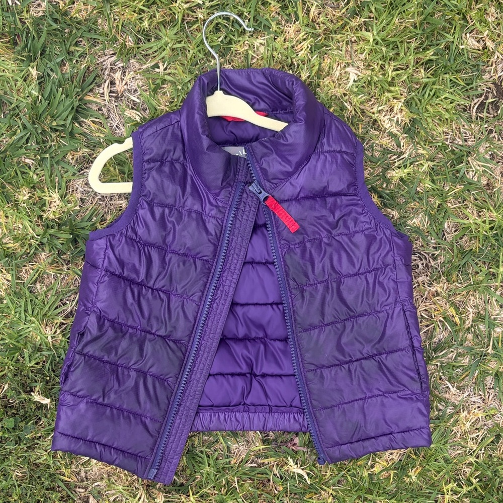 Purple puffer vest size 3